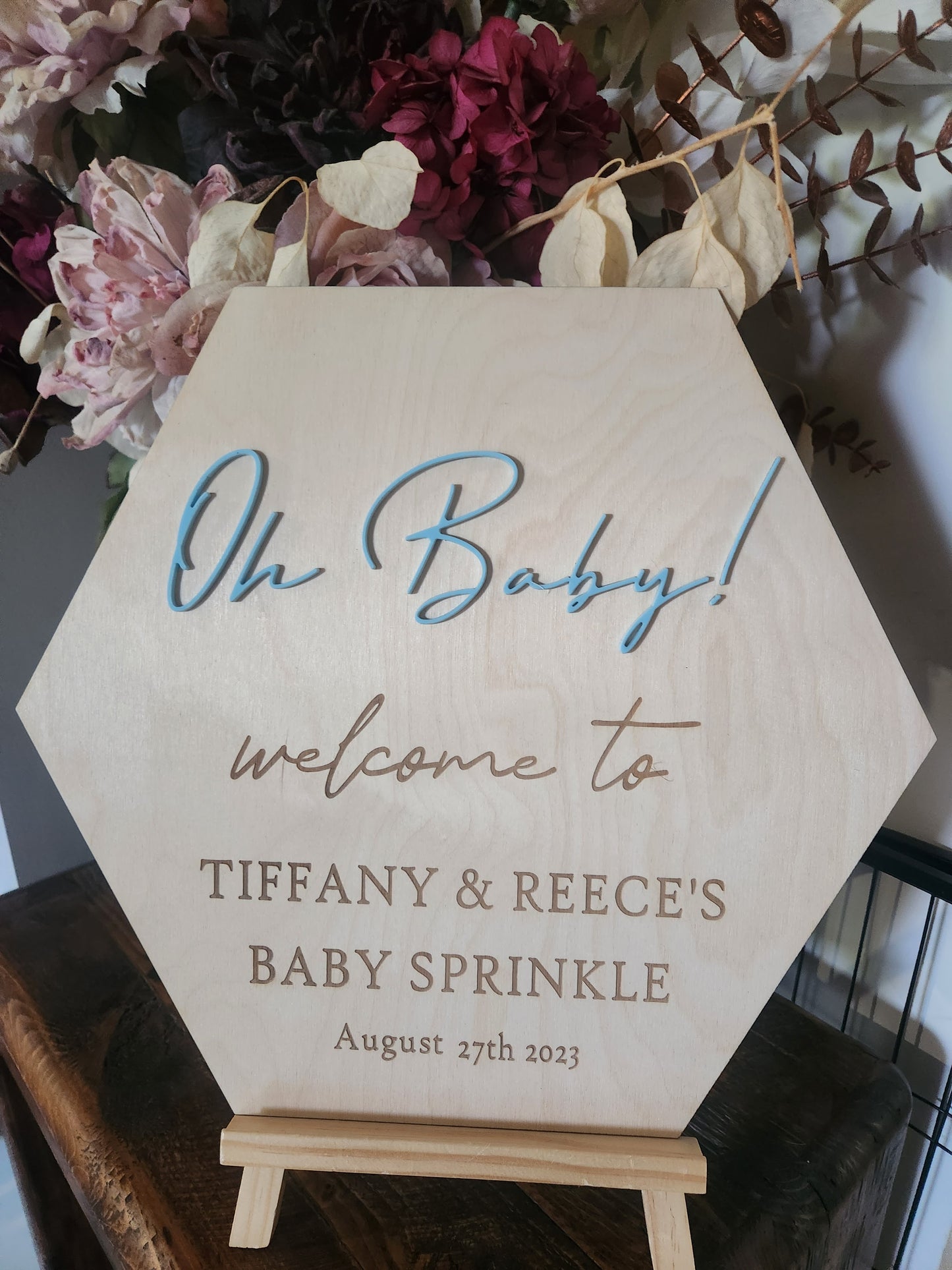 Custom baby shower sign