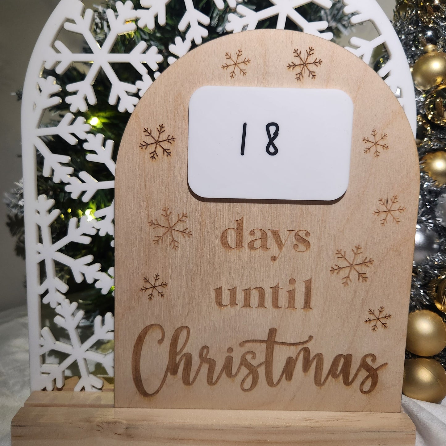 Timber and Acrylic Christmas Countdown