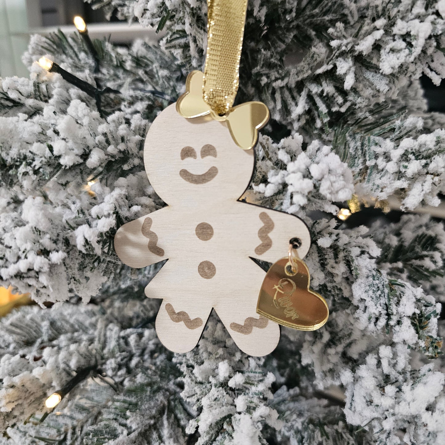 Gingerbread girl tree ornament