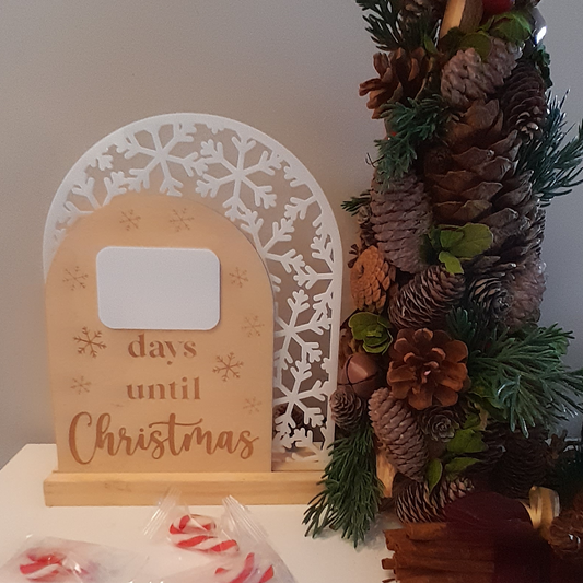 Timber and Acrylic Christmas Countdown